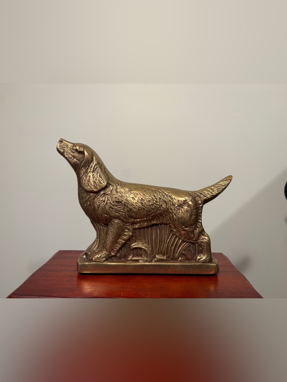 Heavy Vintage Brass Dog Figurine